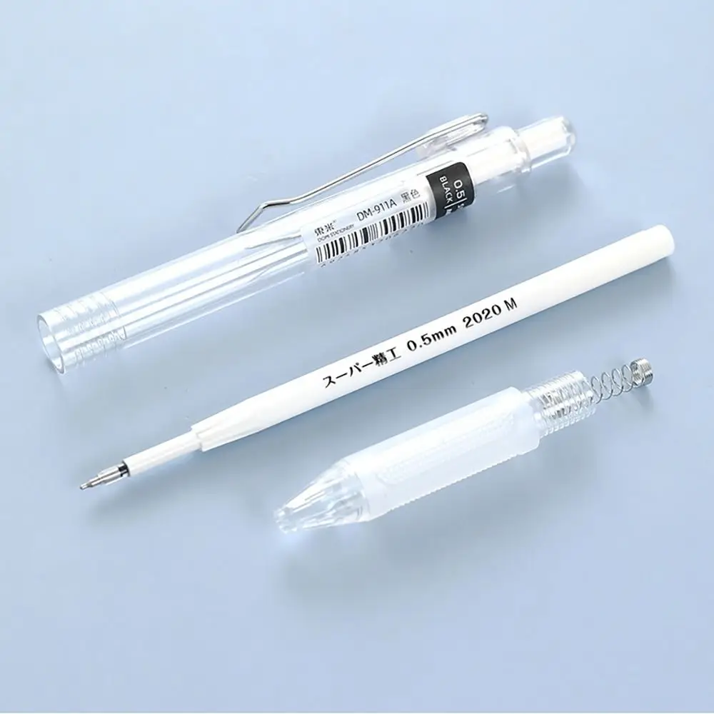 Quick Dry Gel Pen Transparent Black/Red/Blue Ink 0.5MM ST Tip Neutral Pens Writing Tools Signature Pen School Stationery