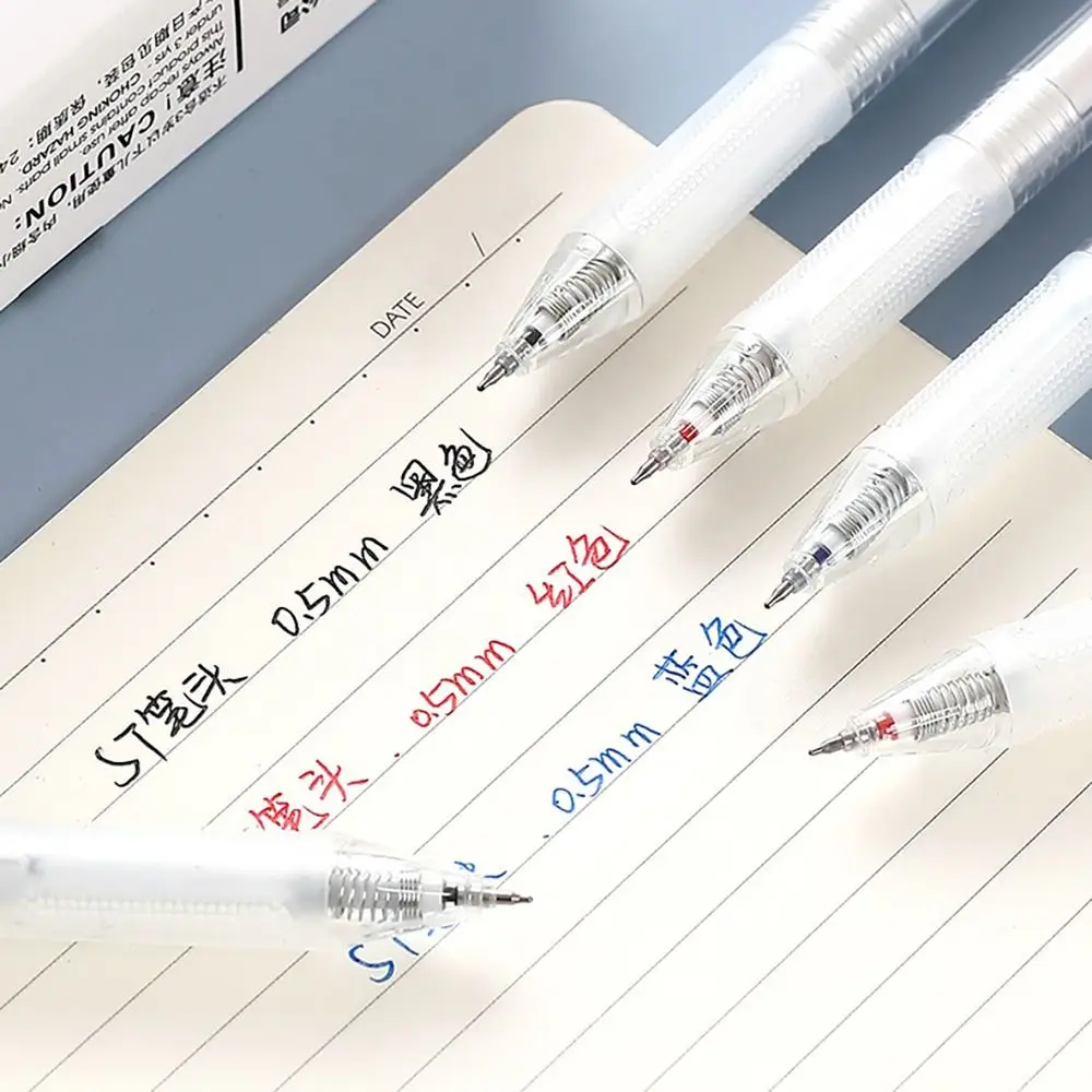 Quick Dry Gel Pen Transparent Black/Red/Blue Ink 0.5MM ST Tip Neutral Pens Writing Tools Signature Pen School Stationery