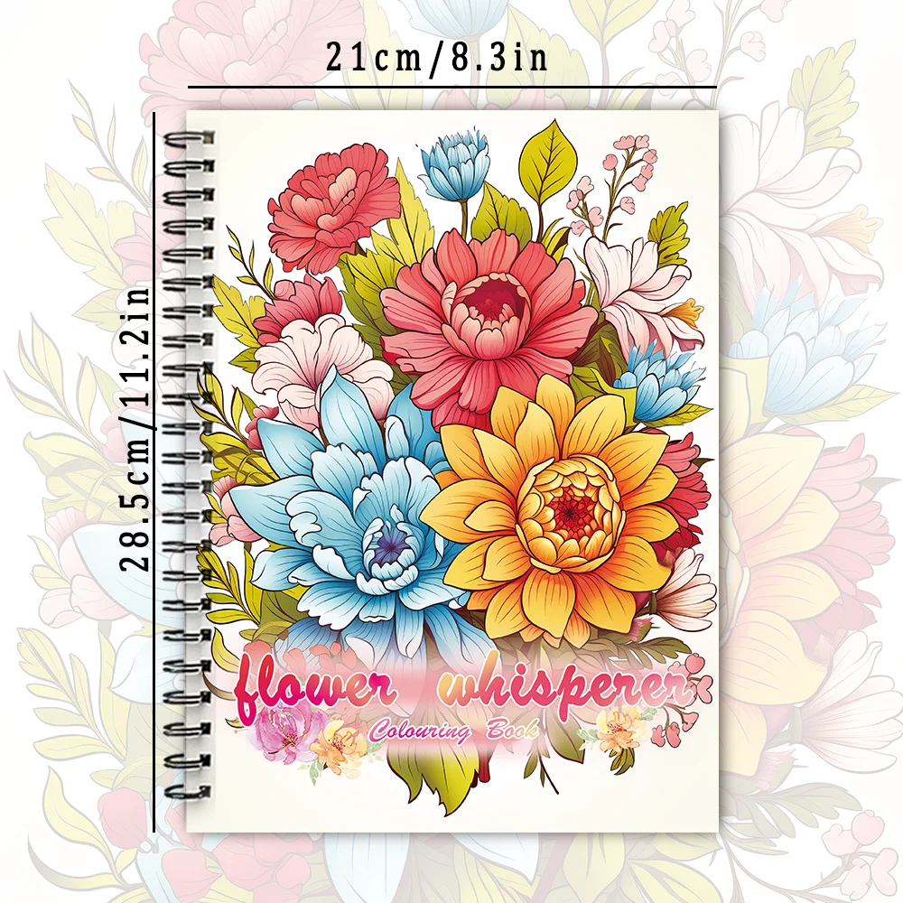Women's Spiral Colouring Book - 30 Sheets 11.3x 8.3 inch, Stress Relief Colouring Book, Birthday Gift, Holiday Party Gift