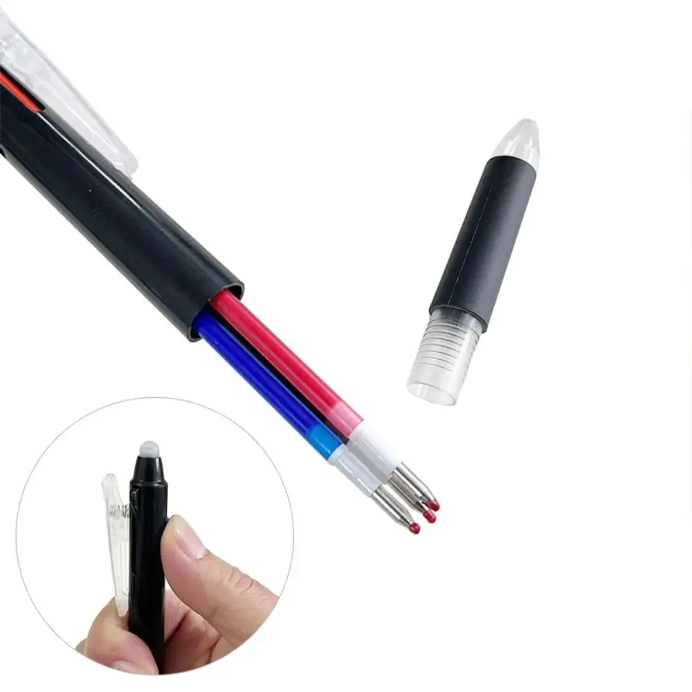 3 in 1 Erasable Pen Creative 0.5mm Magic Ink Gel Pen 3 Colors Refills Washable Handle Writing Pen