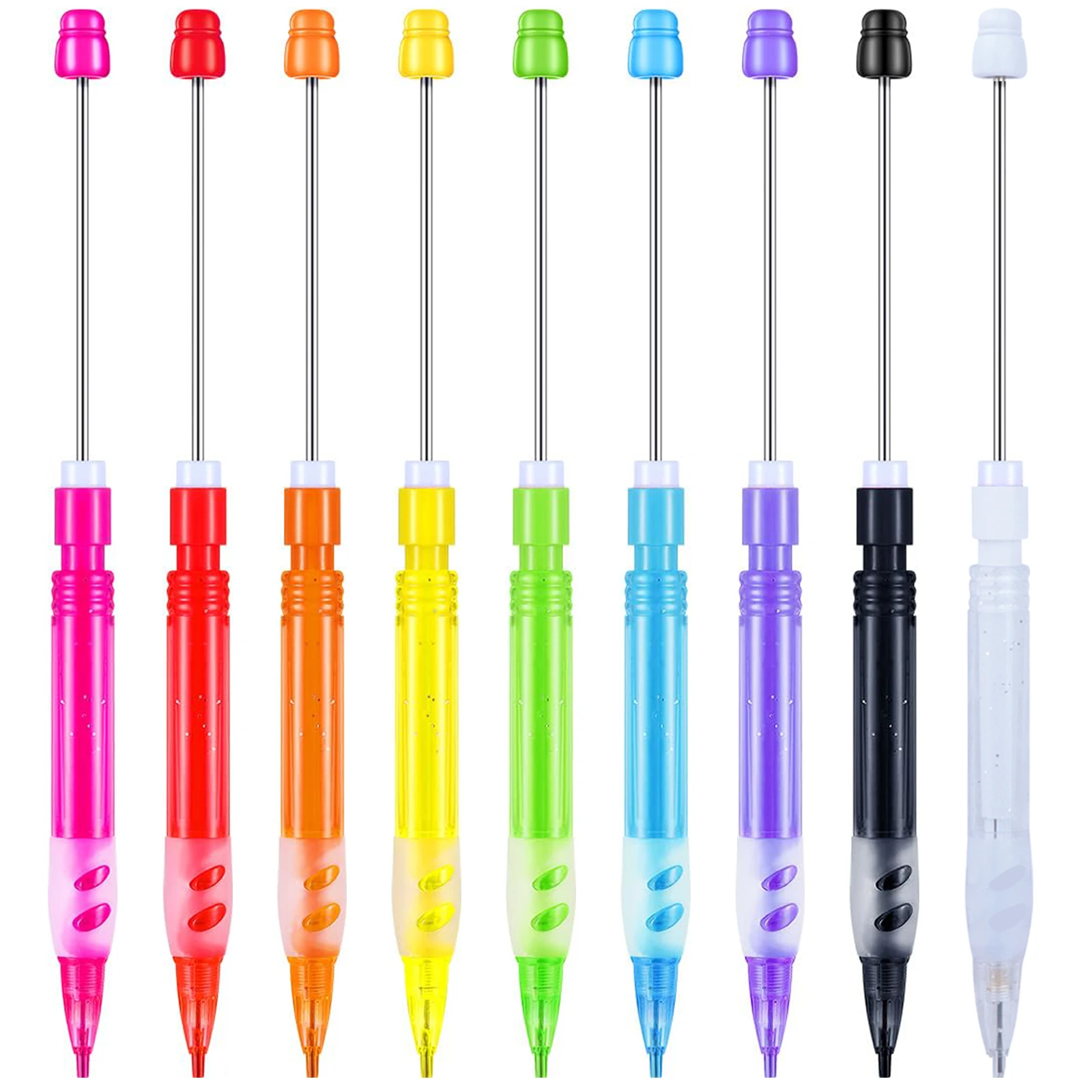 36Pcs Beaded Pencil for Students Non Sharpening Pencil 0.5 Non Refilling Beadable Automatic Cute Writing Pencil Wholesale