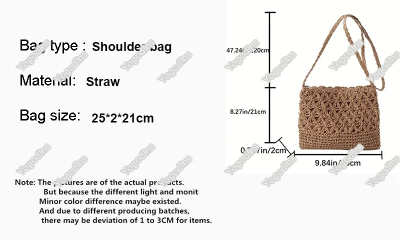 Small Fresh Crossbody Bag, Women's Bag, Straw Woven Shoulder Bag, Niche And Versatile Woven Bag, Simple And Fashionable Handbag