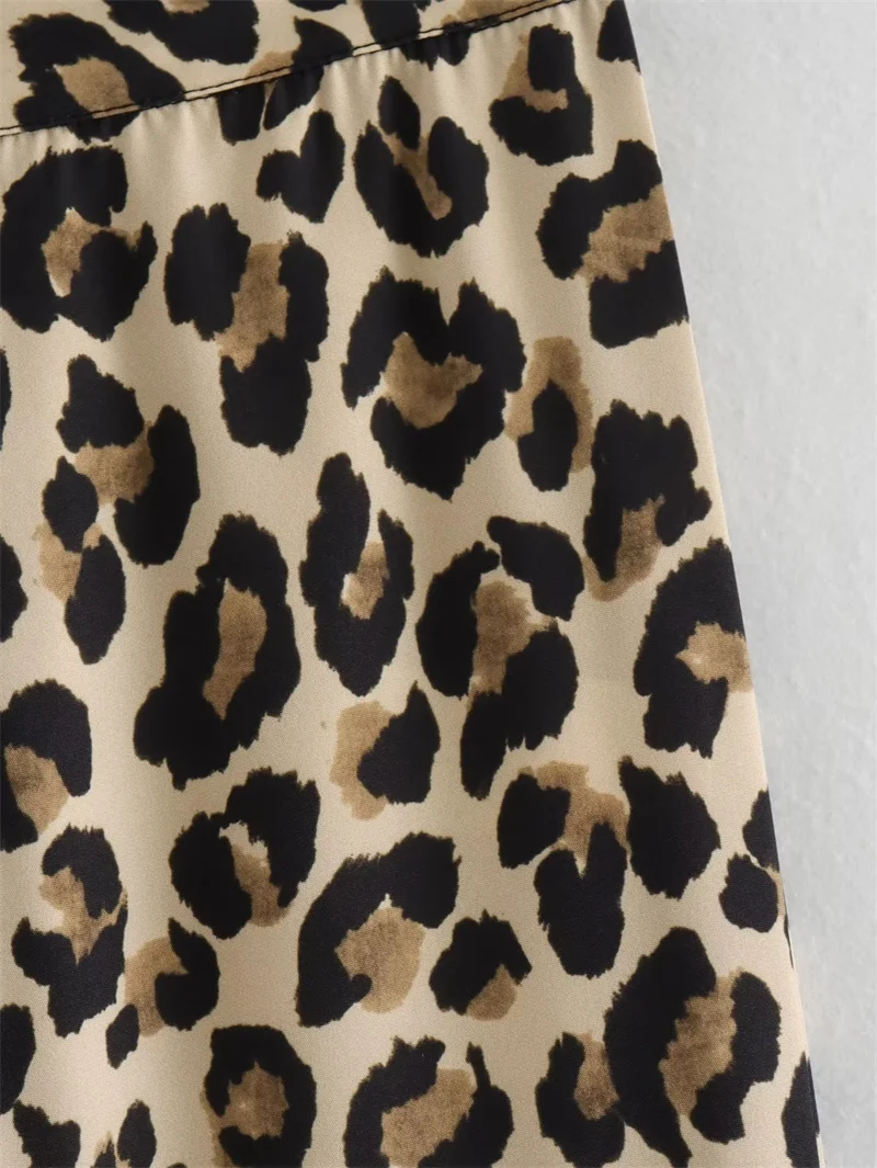 MUJER 2025 Woman Leopard Pants Y2k Animal Print High Waist Pants Women Vintage Casual Baggy Pants Woman Summer Women's Trousers