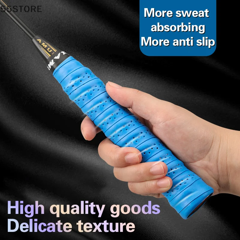 Keel Hand Rubber Thickened Non-Slip Badminton Sweatband Laminated Perforated Tennis Racket Handle Leather Fishing Rod Winding Ta