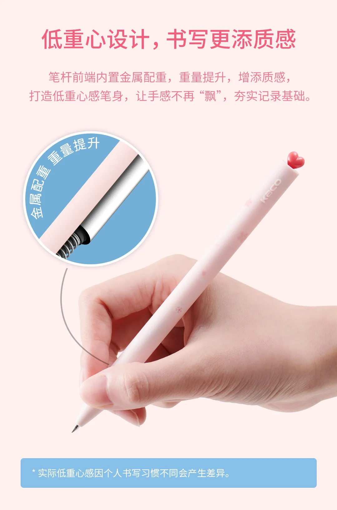 KACO Gel Pens Sets School Office Supplies for Kids 0.5mm High-capacity Heart / Star Sign Writing Gadgets Love Gift Cute Items