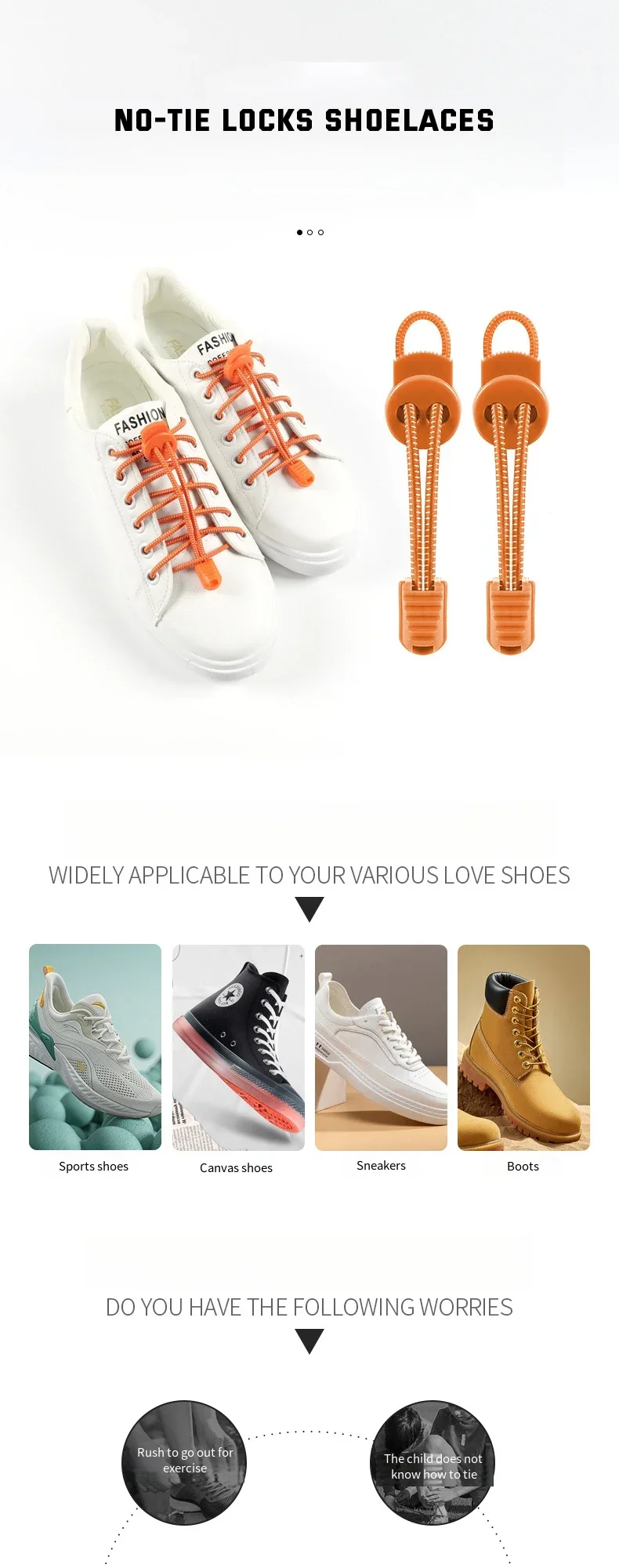 Round Tennis Laces Without ties Lock Shoe laces Adult Kids Sneakers Elastic Shoelaces Rubber Bands for Shoes Accesories 1Pair
