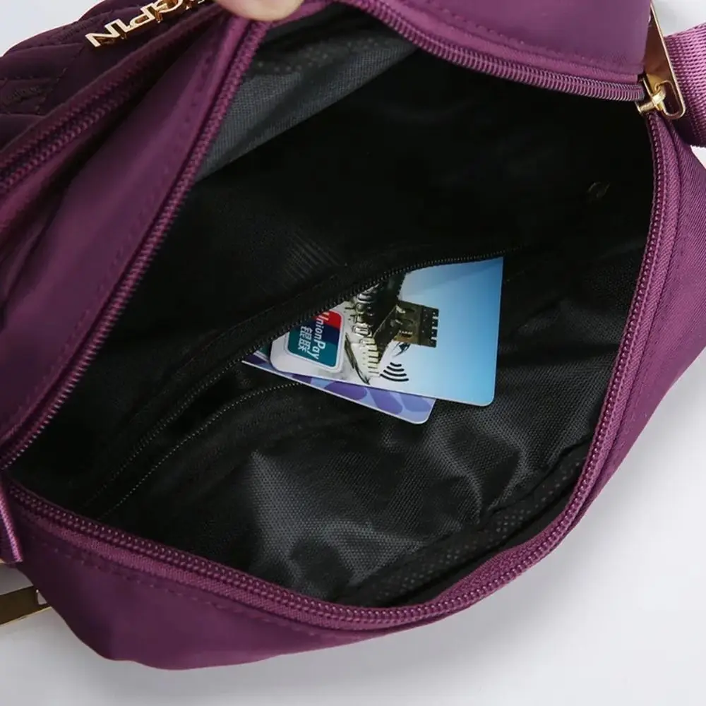 New Fashion Embroidery Women Nylon Square Handbags Lady's Shoulder Cross Body Female Casual Women's Zipper Handbag
