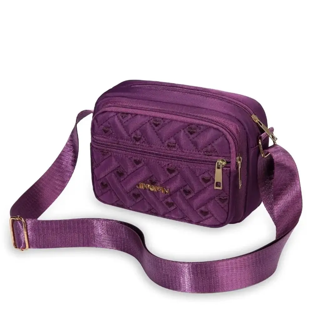 New Fashion Embroidery Women Nylon Square Handbags Lady's Shoulder Cross Body Female Casual Women's Zipper Handbag