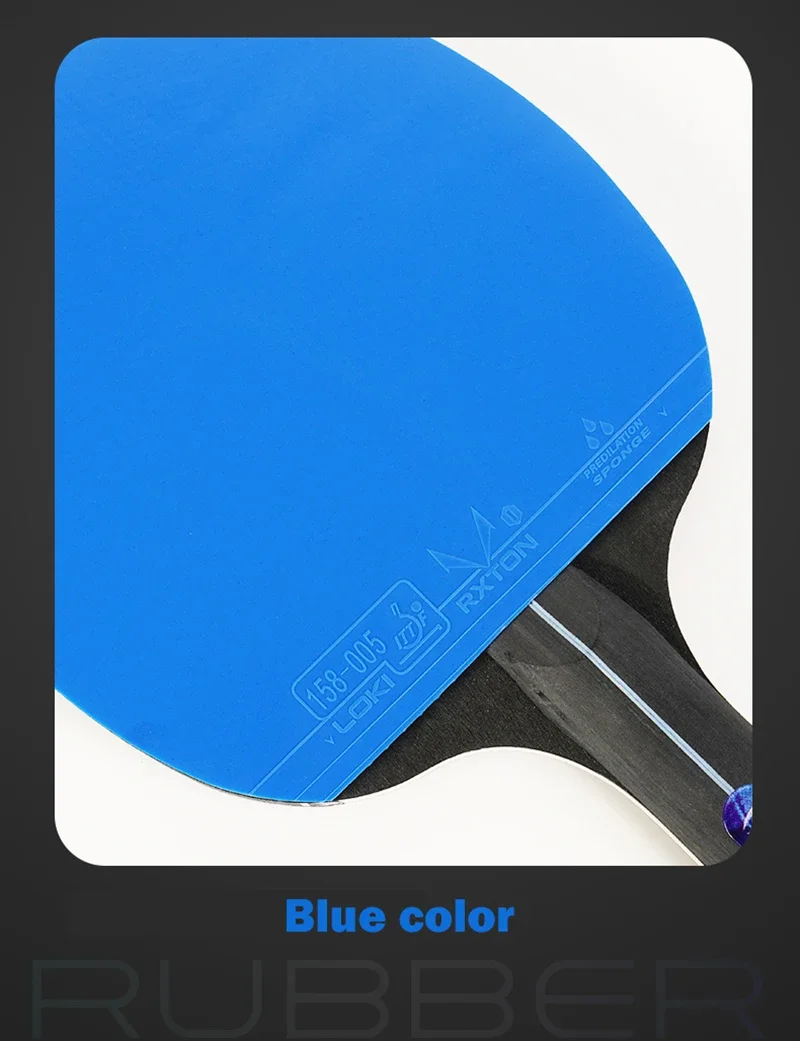 LOKI K5000 Table Tennis Racket Set 2pcs Home Entertainment PingPong Rackets with Blue Color Ping Pong Rubber