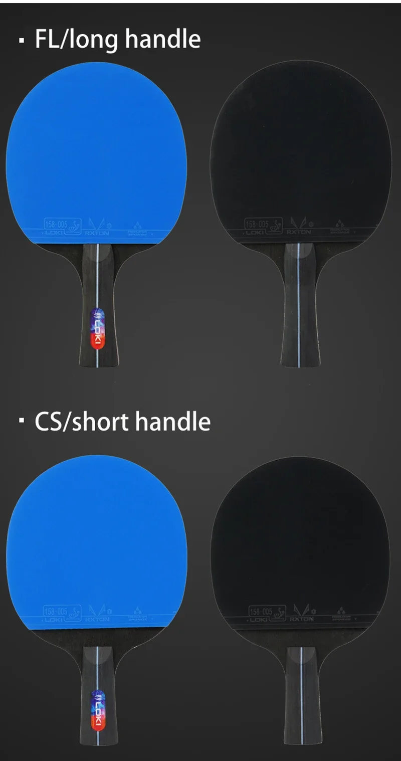 LOKI K5000 Table Tennis Racket Set 2pcs Home Entertainment PingPong Rackets with Blue Color Ping Pong Rubber