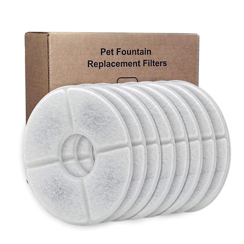 Replacement Activated Carbon Filter For Cat Water Drinking Fountain Replaced Filters Flower For Pet Dog Round Fountain Dispenser