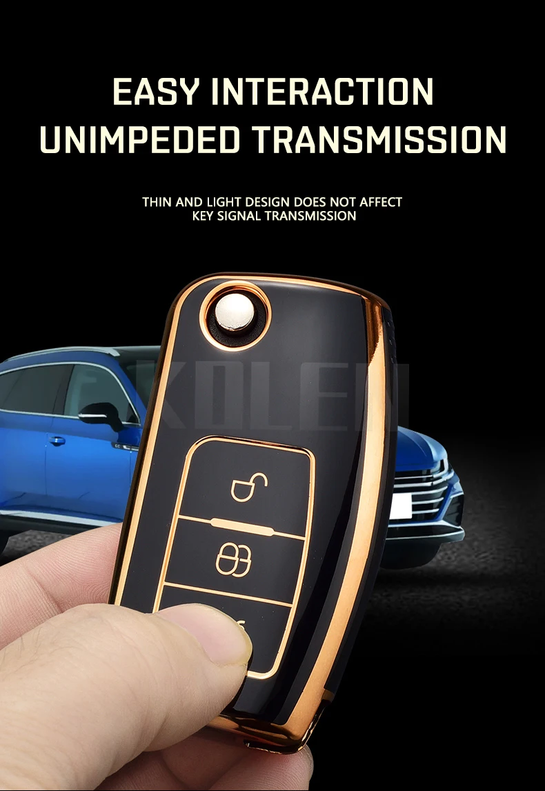 Fashion TPU Car Flip Key Case Cover Shell Fob For Ford Focus 2 MK2 Fiesta Mondeo Galaxy Ecosport Kuga Escape Falcon B-Max C-Max