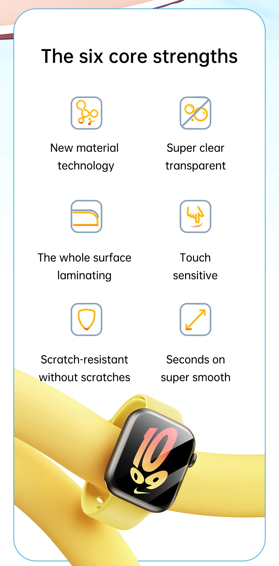Baseus 2Pcs Nano Screen Protector For Apple Watch 8 7 6 SE SE2 5 4 Soft Hydrogel 40/41/44/45mm Full-coverage Protective Film