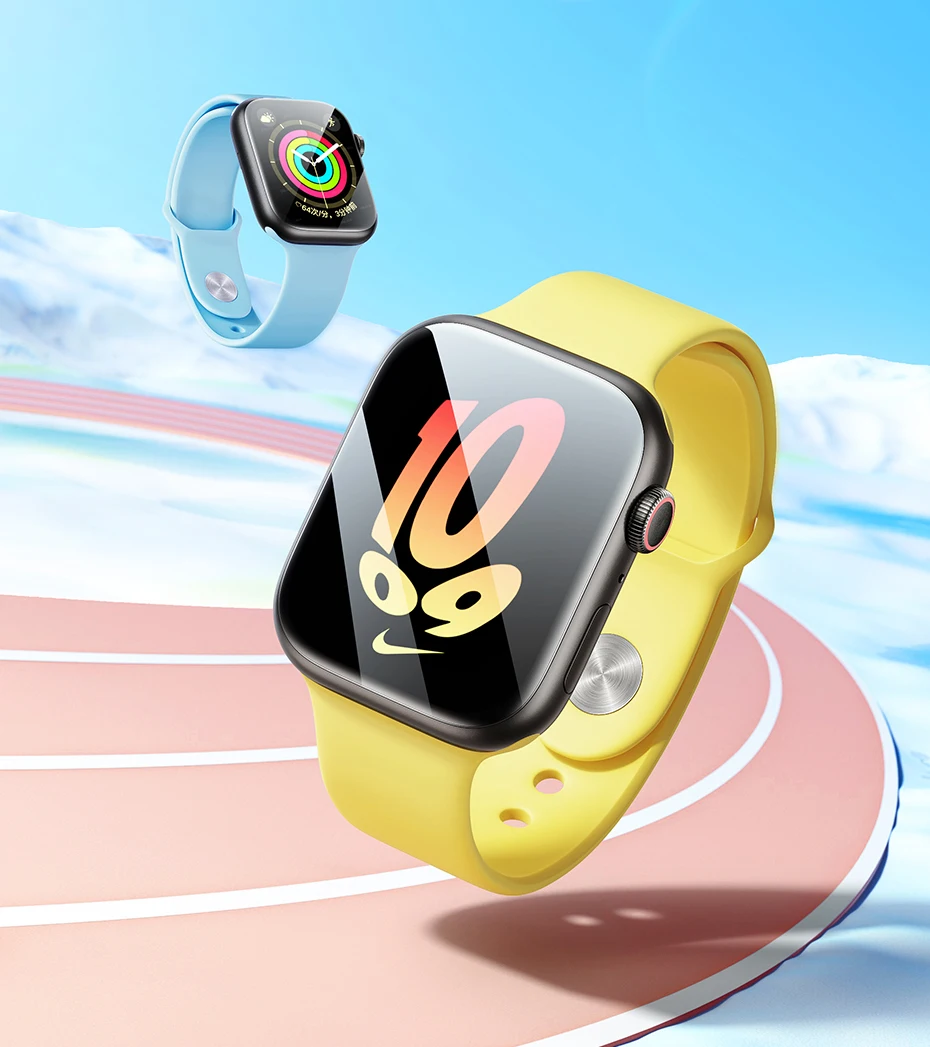 Baseus 2Pcs Nano Screen Protector For Apple Watch 8 7 6 SE SE2 5 4 Soft Hydrogel 40/41/44/45mm Full-coverage Protective Film
