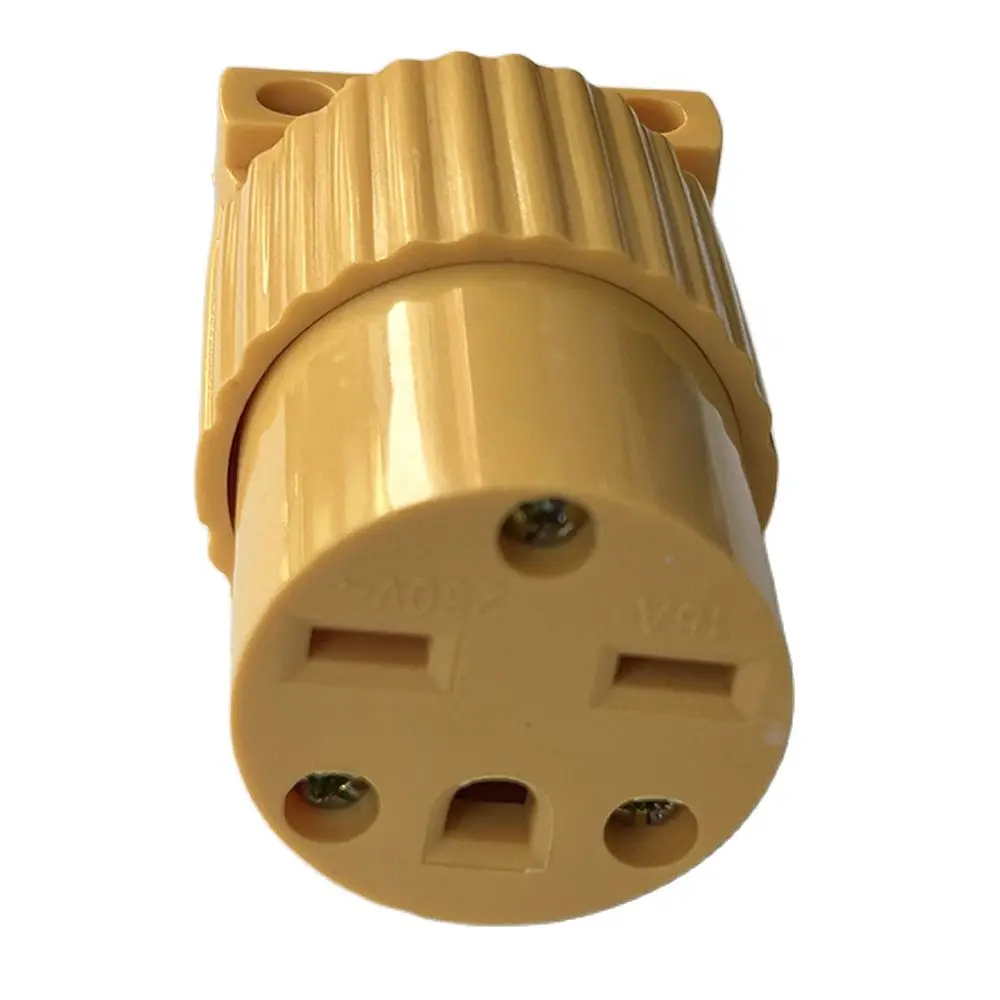 America L5-15R L5-15P 15A US Industry Power Socket Plug Male Female 3 Pole Locked Wiring Connector L6-15R 6-15P Type B Yellow