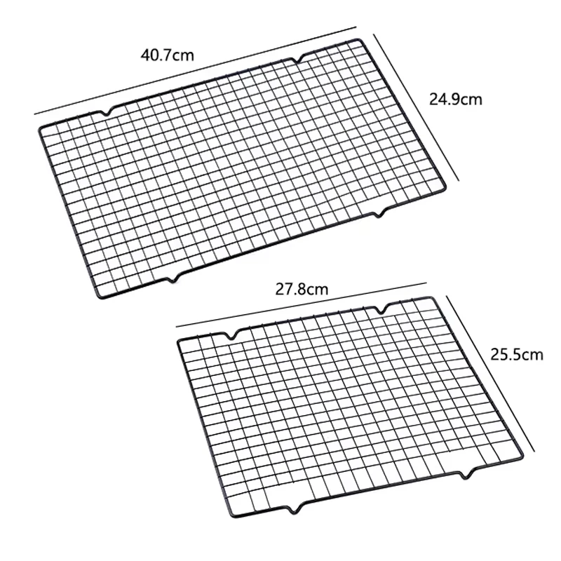 FAISDU 1pcs Single Layer Stainless Steel BBQ Bread Cake Cooling Rack Drip Dry Rack Cooling Grid Baking Pan Household Baking Tool