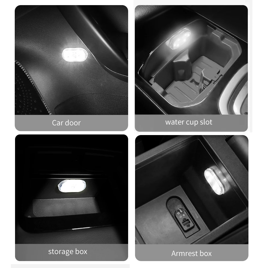 1pc Touch Sensor USB LED Interior Light LED Lamp Car Ceiling Lamp Reading Light Car Decorations Roof Interior Lighting
