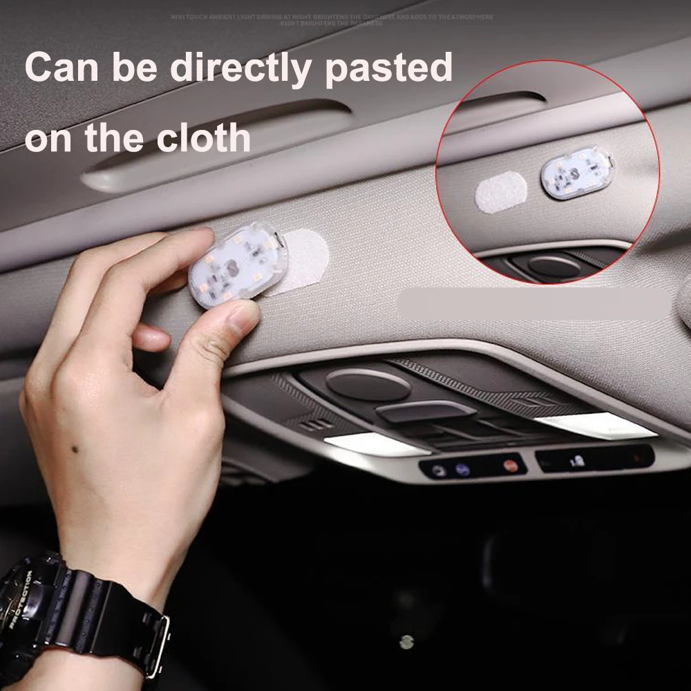 1pc Touch Sensor USB LED Interior Light LED Lamp Car Ceiling Lamp Reading Light Car Decorations Roof Interior Lighting