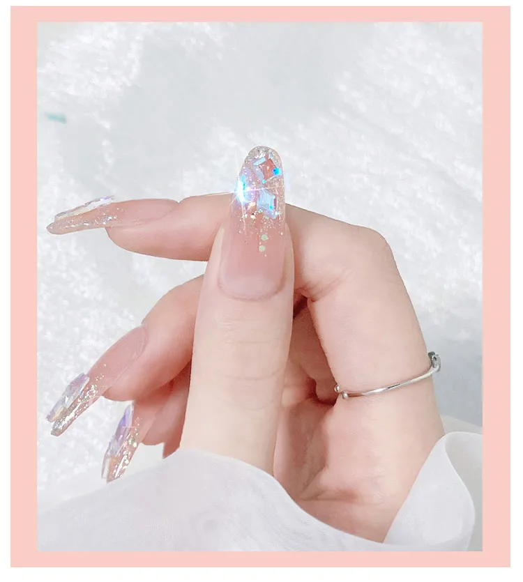 100Pcs Mix Rhinestone Crystal AB Charm Luxury Nail Art Flatback Gems for 3D Decorations Glitter Manicure Nail Gems DIY 2021