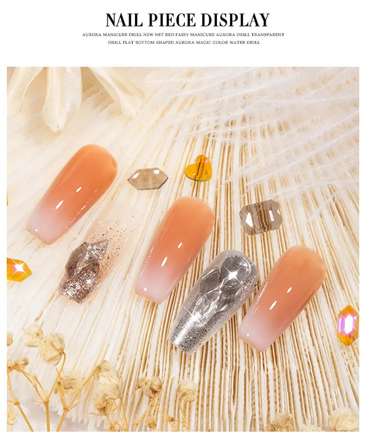 100Pcs Mix Rhinestone Crystal AB Charm Luxury Nail Art Flatback Gems for 3D Decorations Glitter Manicure Nail Gems DIY 2021