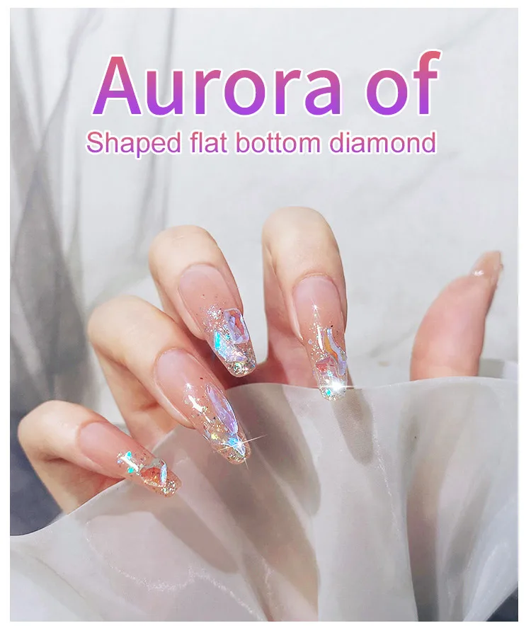 100Pcs Mix Rhinestone Crystal AB Charm Luxury Nail Art Flatback Gems for 3D Decorations Glitter Manicure Nail Gems DIY 2021
