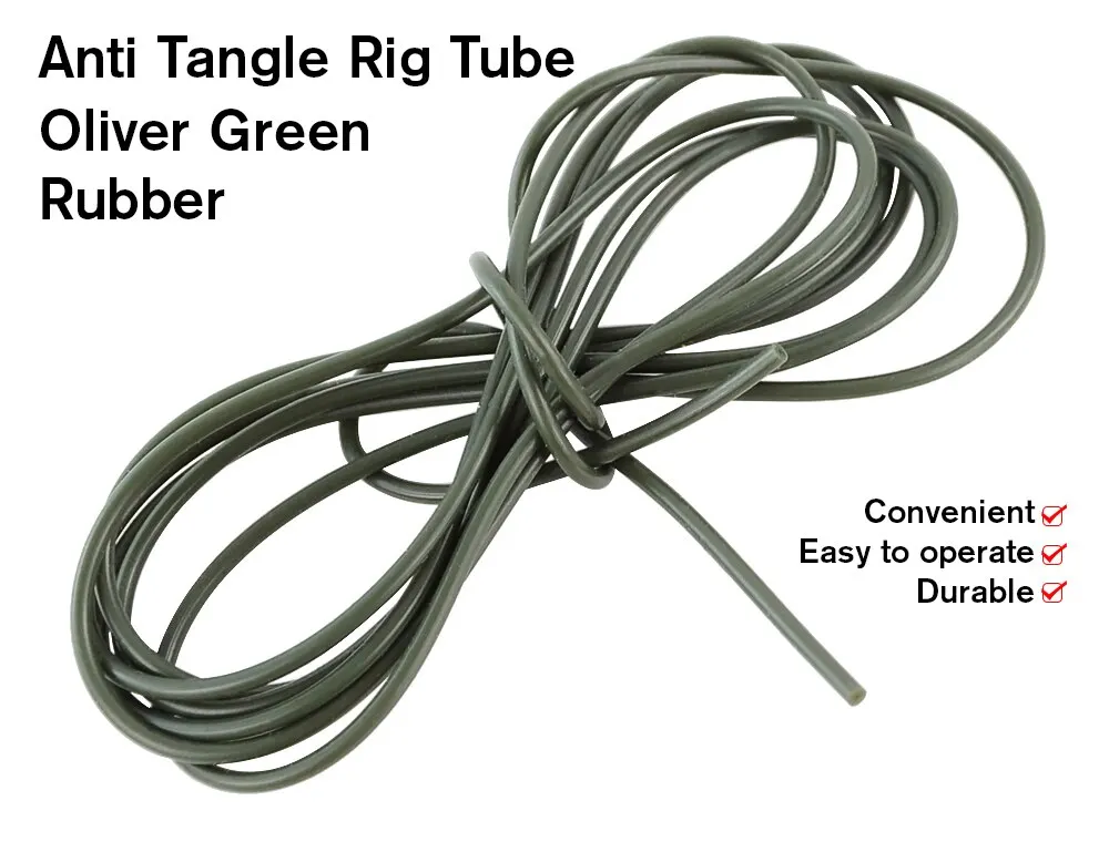 Carp Fishing Silicone Tube For Hooks and Rigs Safety Lead-clip System Size 0.5x1.8mm 0.8x1.9mm 3 Meters