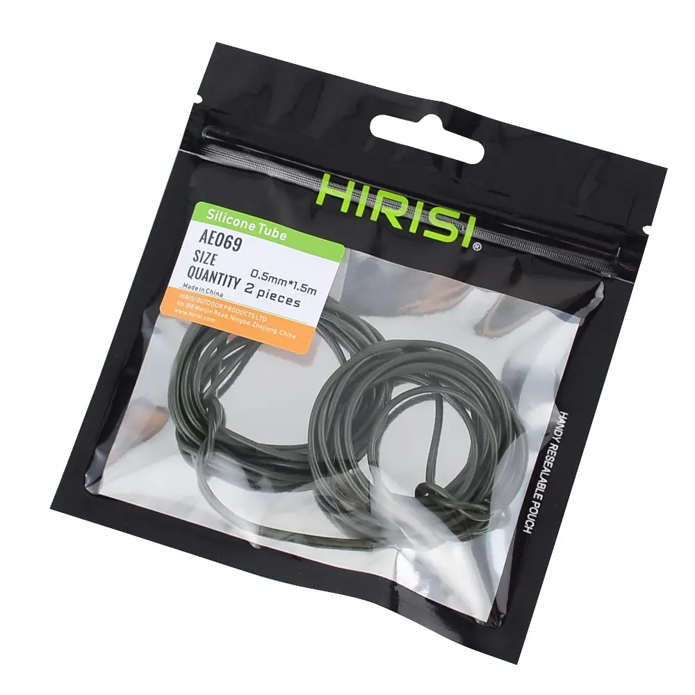 Carp Fishing Silicone Tube For Hooks and Rigs Safety Lead-clip System Size 0.5x1.8mm 0.8x1.9mm 3 Meters