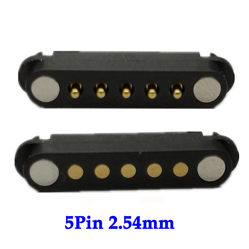 1set 2A DC Magnetic Pogo Pin Connector 2Pin 3Pin 4Pin 5Pin Pogopin Male Female Spacing 2.5/2.80mm Spring Loaded DC Power Socket