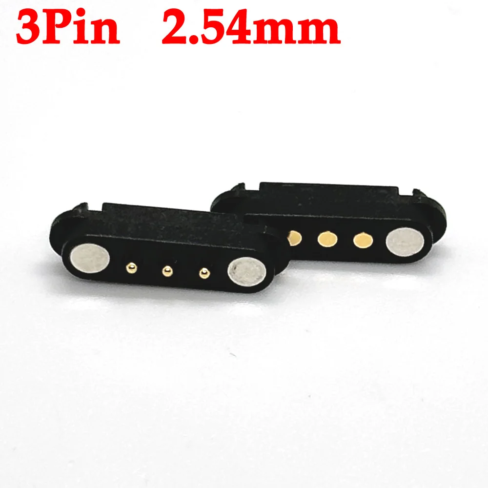 1set 2A DC Magnetic Pogo Pin Connector 2Pin 3Pin 4Pin 5Pin Pogopin Male Female Spacing 2.5/2.80mm Spring Loaded DC Power Socket