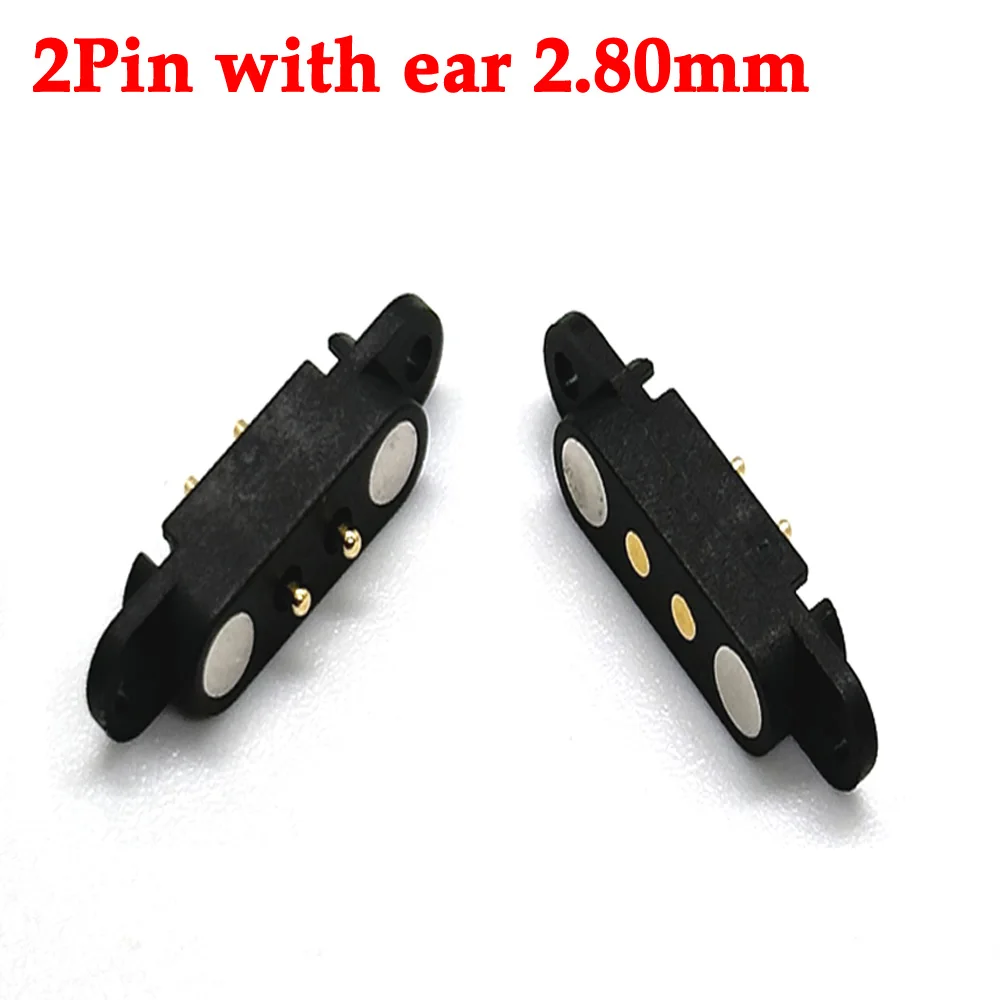 1set 2A DC Magnetic Pogo Pin Connector 2Pin 3Pin 4Pin 5Pin Pogopin Male Female Spacing 2.5/2.80mm Spring Loaded DC Power Socket