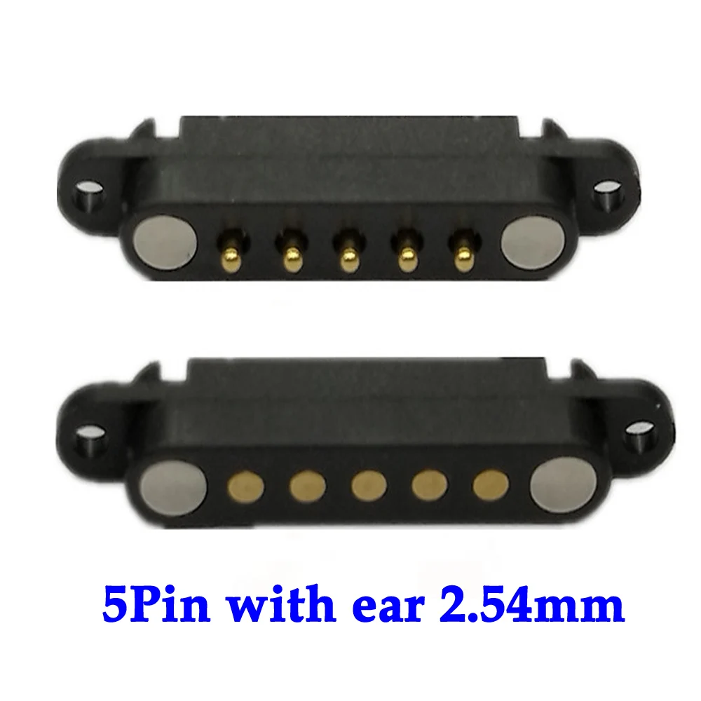 1set 2A DC Magnetic Pogo Pin Connector 2Pin 3Pin 4Pin 5Pin Pogopin Male Female Spacing 2.5/2.80mm Spring Loaded DC Power Socket