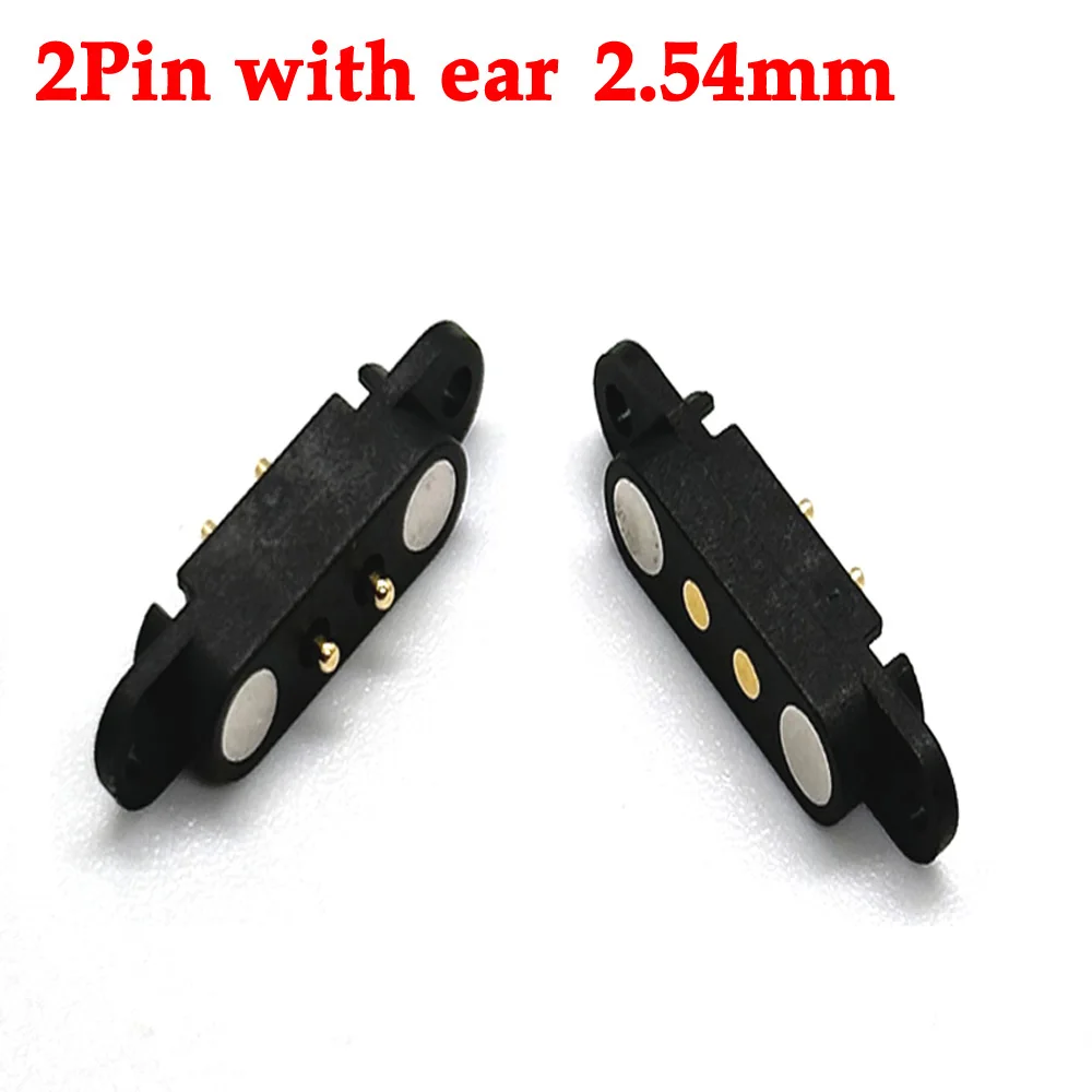 1set 2A DC Magnetic Pogo Pin Connector 2Pin 3Pin 4Pin 5Pin Pogopin Male Female Spacing 2.5/2.80mm Spring Loaded DC Power Socket