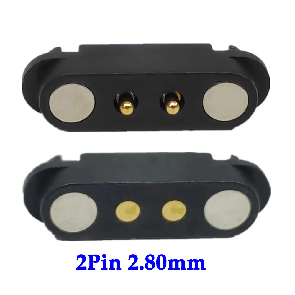 1set 2A DC Magnetic Pogo Pin Connector 2Pin 3Pin 4Pin 5Pin Pogopin Male Female Spacing 2.5/2.80mm Spring Loaded DC Power Socket