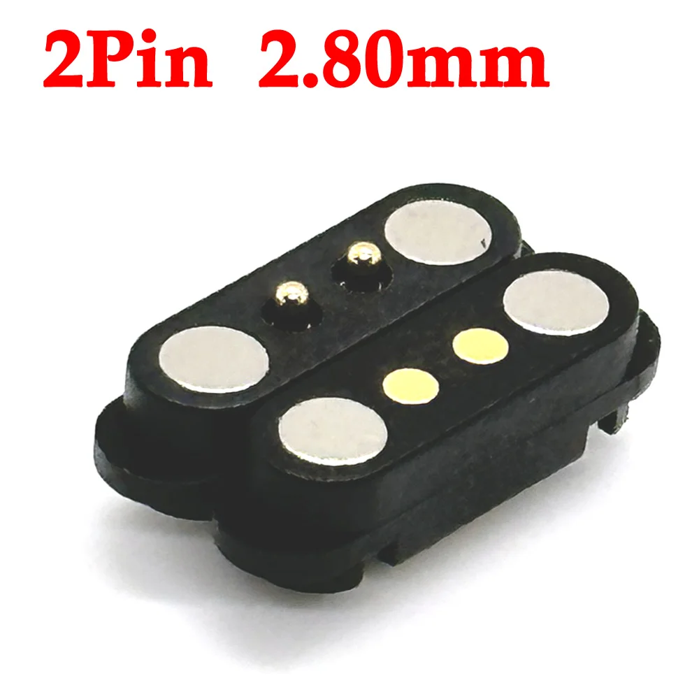 1set 2A DC Magnetic Pogo Pin Connector 2Pin 3Pin 4Pin 5Pin Pogopin Male Female Spacing 2.5/2.80mm Spring Loaded DC Power Socket