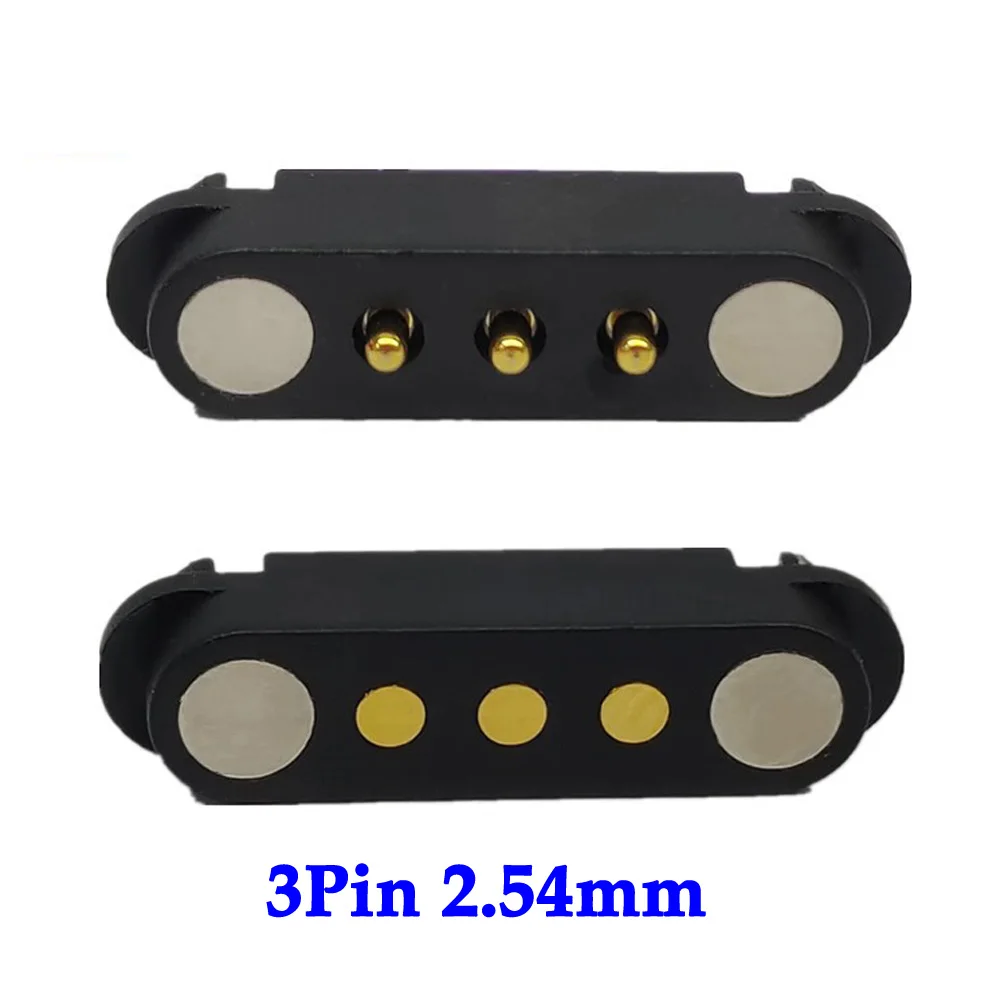 1set 2A DC Magnetic Pogo Pin Connector 2Pin 3Pin 4Pin 5Pin Pogopin Male Female Spacing 2.5/2.80mm Spring Loaded DC Power Socket