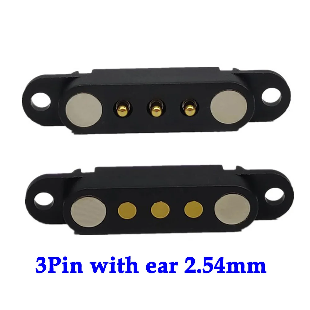1set 2A DC Magnetic Pogo Pin Connector 2Pin 3Pin 4Pin 5Pin Pogopin Male Female Spacing 2.5/2.80mm Spring Loaded DC Power Socket