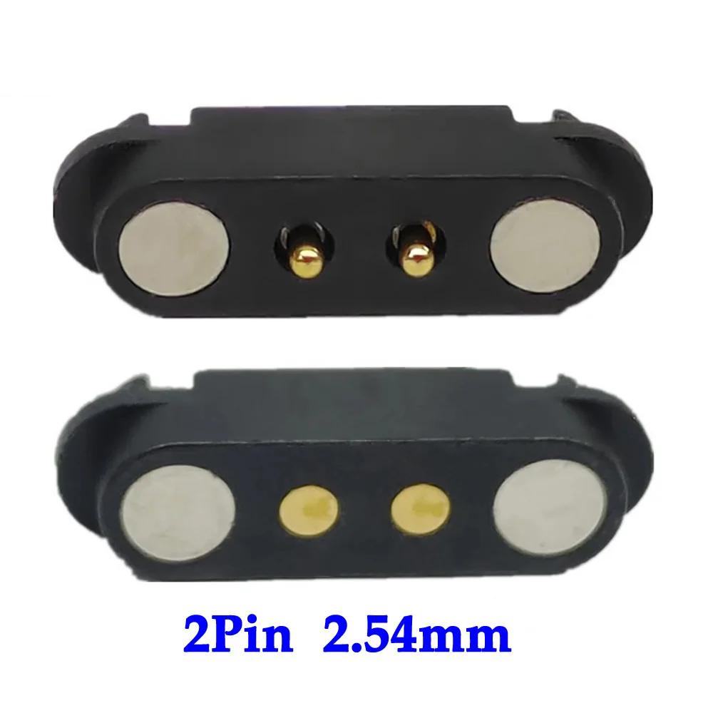 1set 2A DC Magnetic Pogo Pin Connector 2Pin 3Pin 4Pin 5Pin Pogopin Male Female Spacing 2.5/2.80mm Spring Loaded DC Power Socket