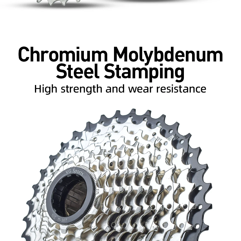 VG Sports Bike Sprocket 5/6/7/8/9/10/11 Speed Thread Freewheel 14-28T 13-28/32T 11-32/36T Cogs Compatible with rotary Hub