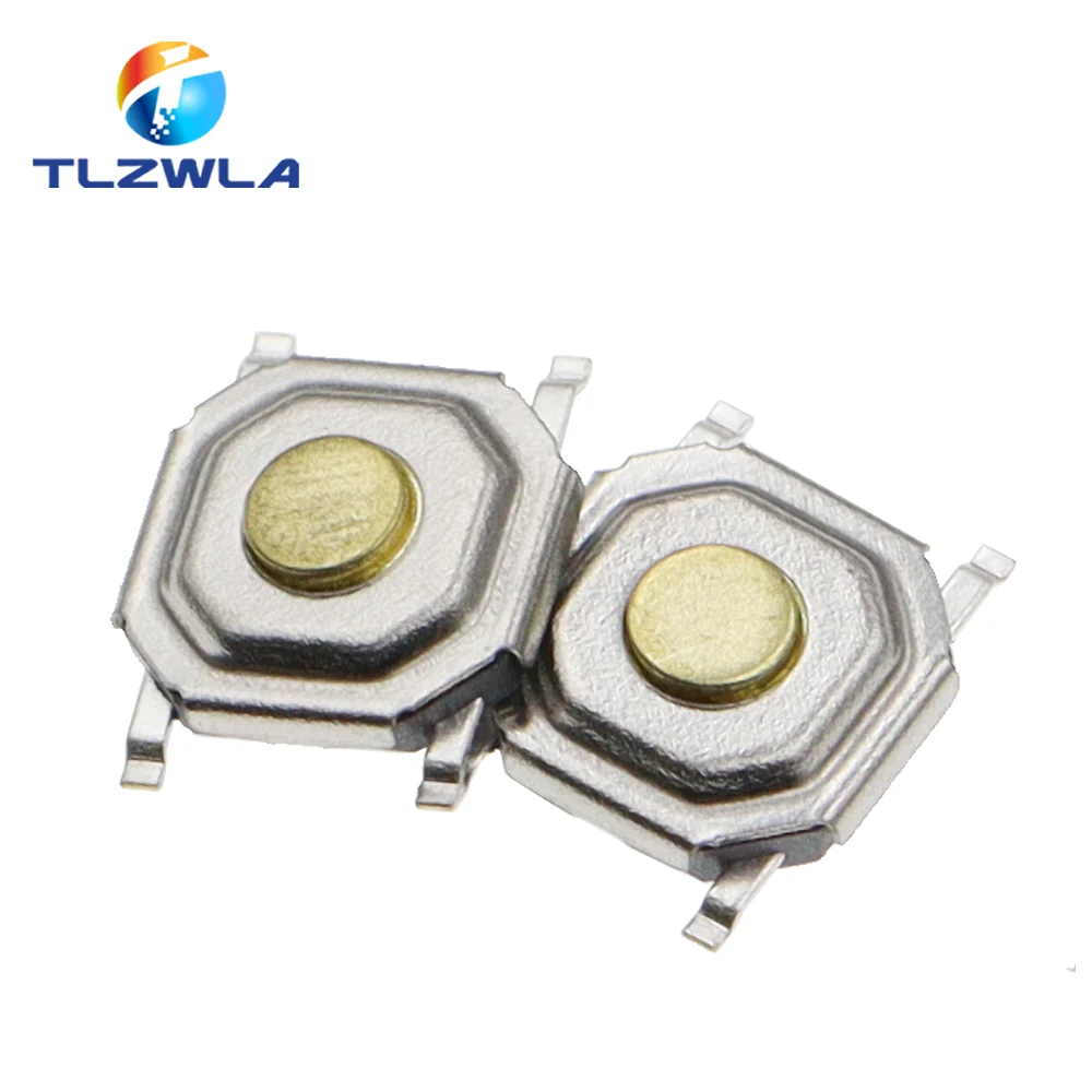 100PCS 4X4X1.5MM SMD Tactile Tact Push Button Micro Switch 4*4*1.5mm Push Button Copper Head Keys Button 4Pin