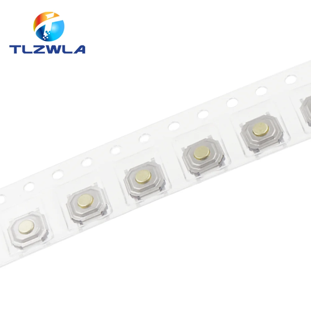 100PCS 4X4X1.5MM SMD Tactile Tact Push Button Micro Switch 4*4*1.5mm Push Button Copper Head Keys Button 4Pin
