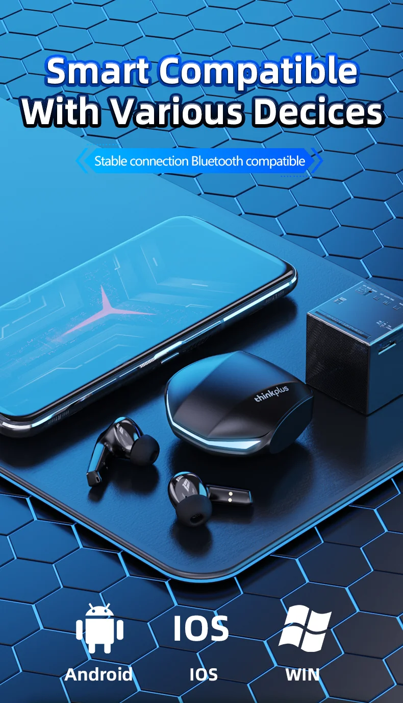 Genuine Lenovo GM2 Pro Bluetooth Earphones Gaming Low Latency In-Ear Wireless Headphones Dual Mode Music Sport Earbuds Headsets