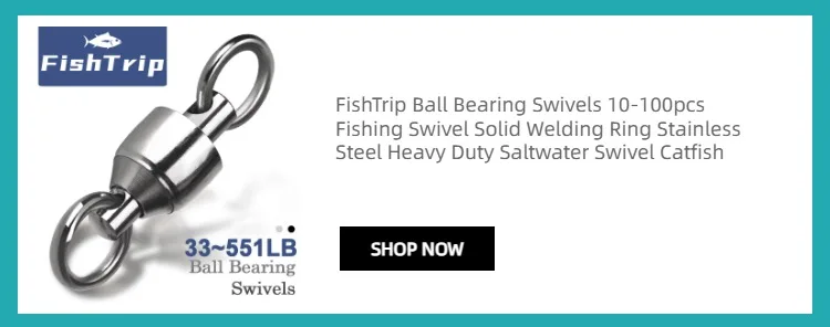 FishTrip Fishing Split Rings 30~200Pack Stainless Steel Heavy Duty Saltwater Lure Hook Fishing Connector Terminal Tackle