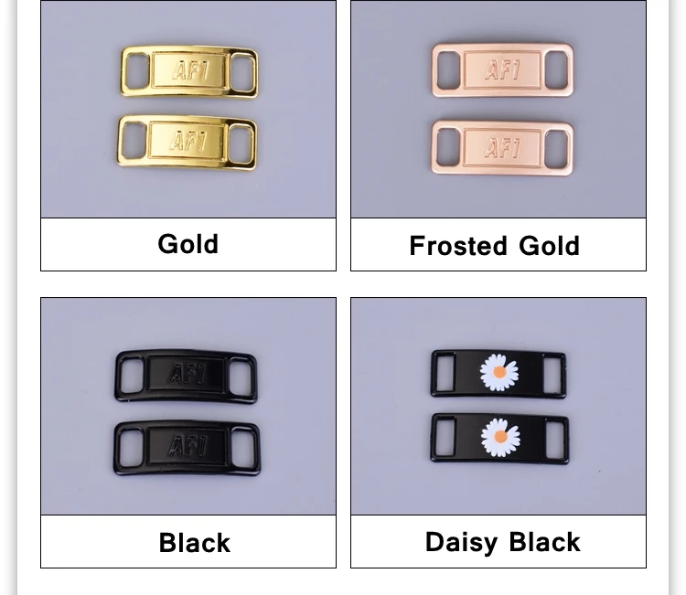 2Pcs/1Pair Shoelaces Buckle High-quality Metal Lock Shoe Accessories DIY Decoration Kits Applicable Air Force 0ne Shoes