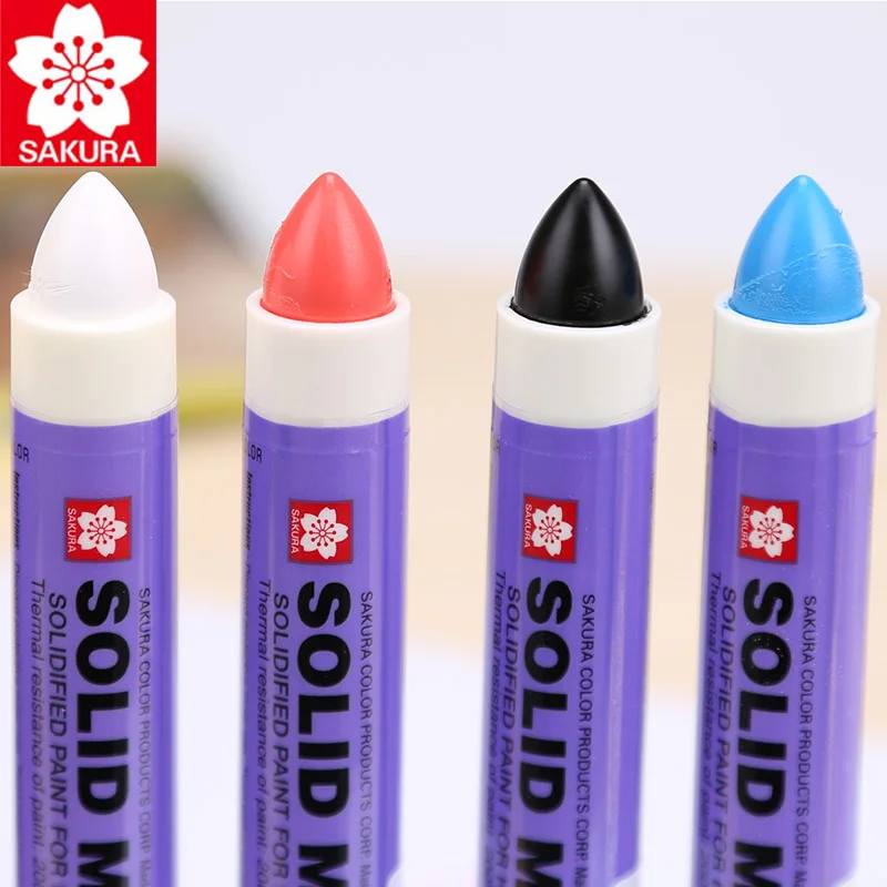 8Pcs Japan Sakura Solid Marker Industrial Pen XSC Dry Can Write on Steel Plate Water Oil Surface Multi-function Pen Permanent