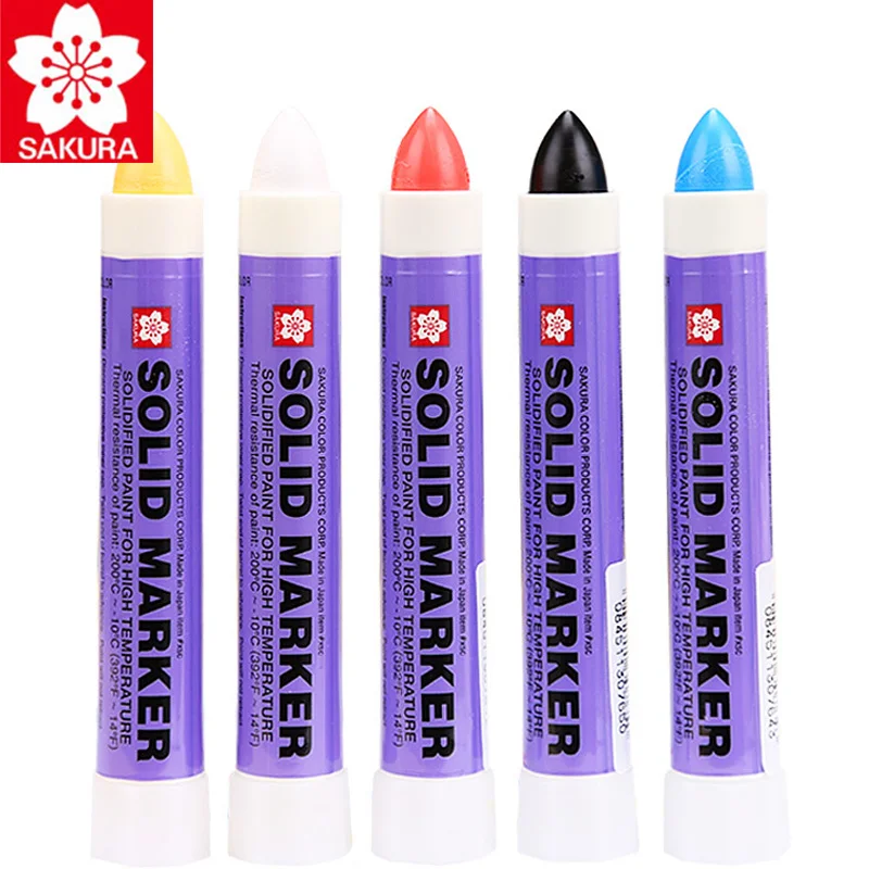 8Pcs Japan Sakura Solid Marker Industrial Pen XSC Dry Can Write on Steel Plate Water Oil Surface Multi-function Pen Permanent