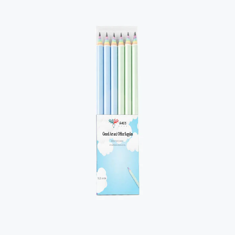 1-3pcs/set Children's Rainbow Paper HB Pencil Environmentally Friendly Non-toxic Writing and Painting Pencil School Stationery