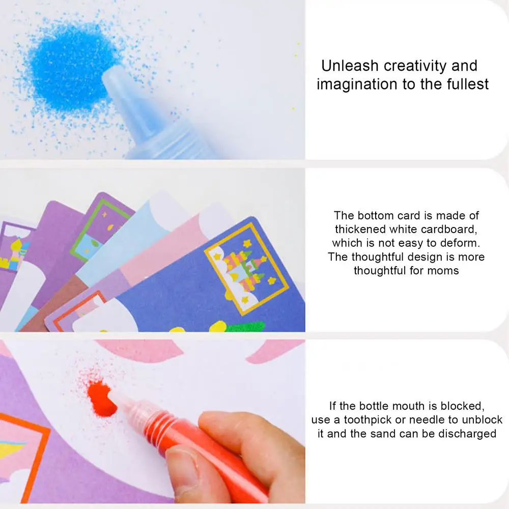 Sand Painting For Kids Colored Sand Painting Kits For Kids 12 Colors Of Sand 16 Peel & Sprinkle Pictures 1 Tray1 Brush Art Tool