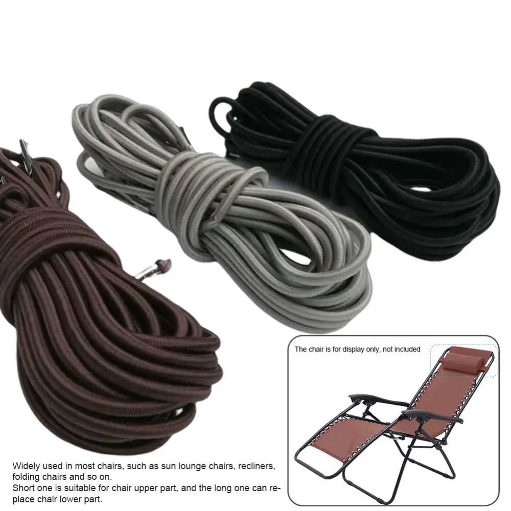 4Pcs/set Sun Loungers Fixing Elastic Cord Rope Reclining Chair Replacement Repair Cord Kit