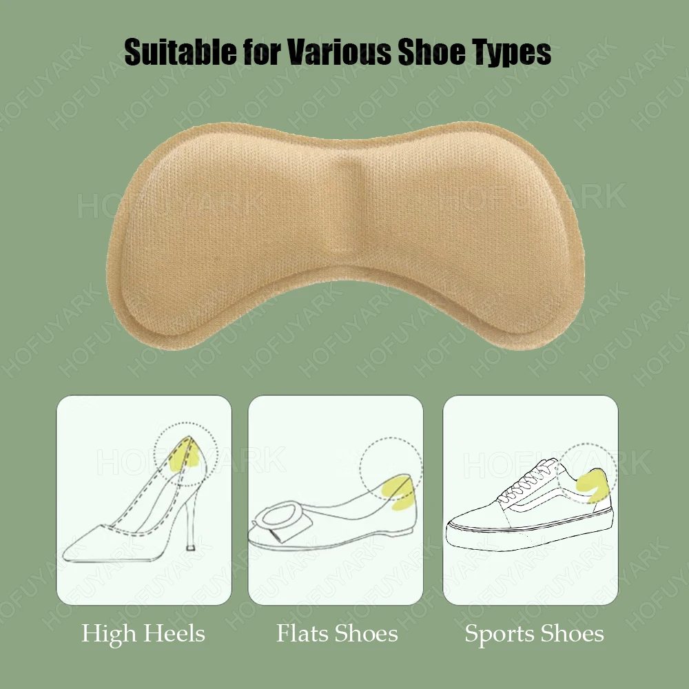 10pcs Heel Insoles for Shoes Patch Pain Relief Heel Pads for Shoes Adjust Size Cushion Padding High Heels Insert Heel Protector