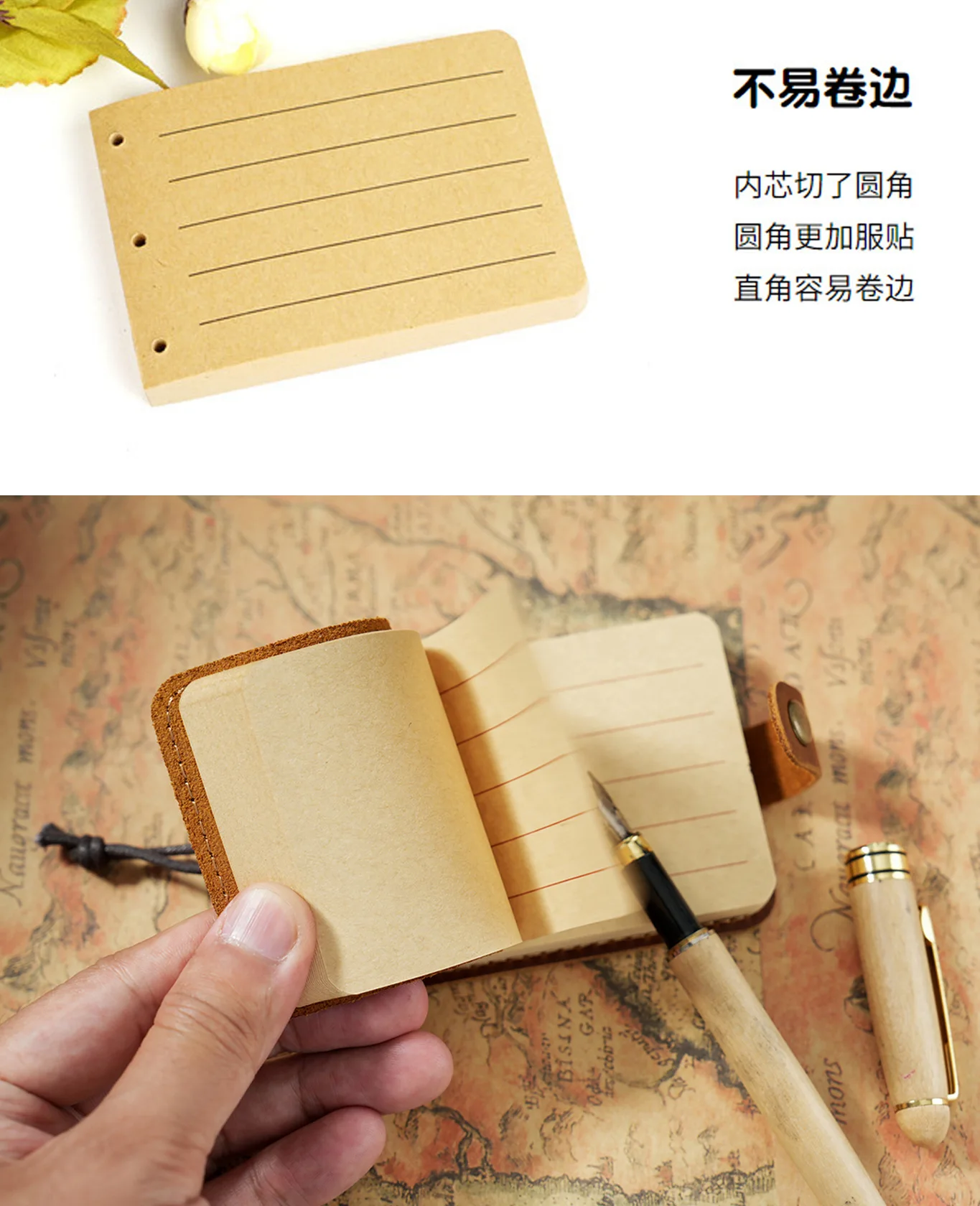Pure Handmade Genuine Leather Small Size Mini Notebooks Cover Retro Cowhide Diary Journals Vintage Memo Notepad Paper Material